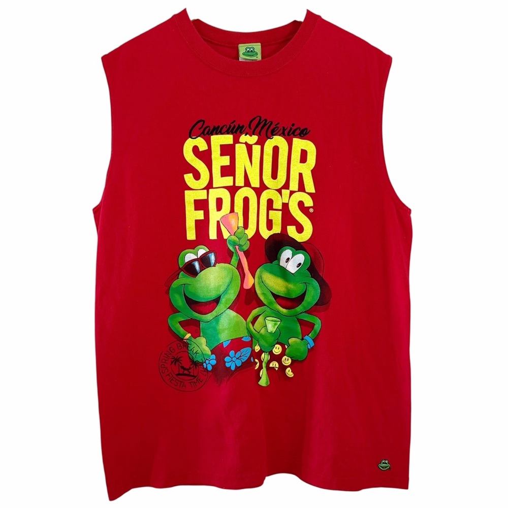 Señor Frog’s Cancun Mexico Sleeveless T-Shirt Tank Spring Break Men’s Size Large